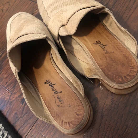 Free People Leather Snake Print Mules - Picture 4 of 4